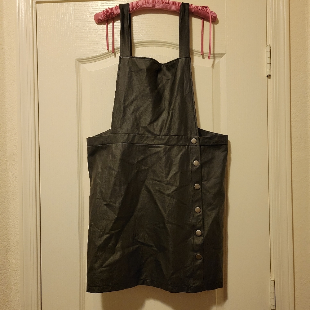 Black overall dress